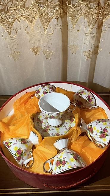 çay serviz: Çay dəsti, rəng - Ağ, Farfor, 6 nəfərlik — 2