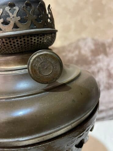 qedimi boşqablar: Antik kerosin lampa,qedim lampa,antikvar lampa — 3