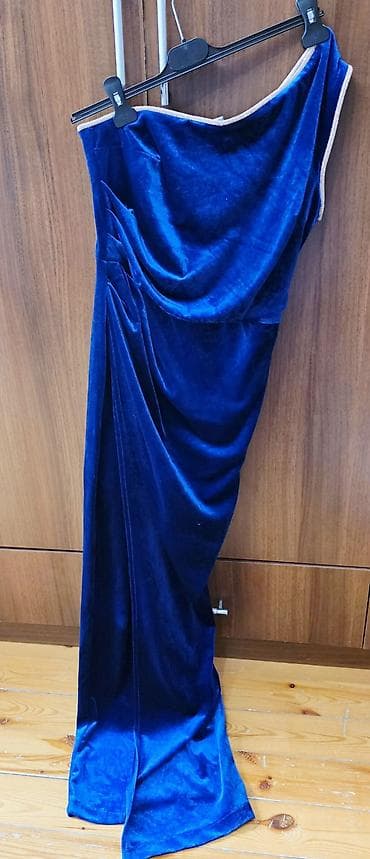 beden kremi: Məhsul: Axşam/libas – məxmər, tünd kral mavisi Təsvir: - Material — 4