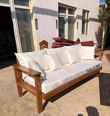 giris qapi: Bağ/Teras üçün Taxta divan Oturacaq Dəsti(10 neferlik geniş ölçü) — 3
