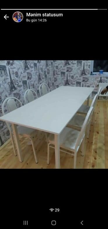 deri parça: Stol stul masa ve oturacaq destleri Oturacaq stullar 12 azn den 25 azn — 5