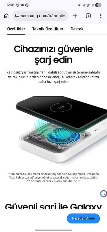 samsung pilisos: Simsiz şarj cihazı Samsung, 15 Vt, İşlənmiş — 6