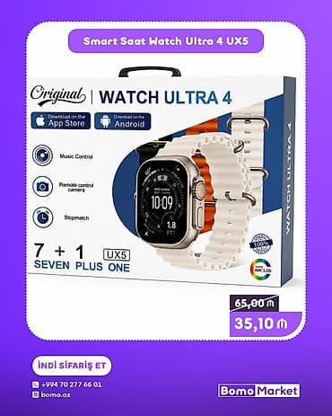 Yeni, Smart saat, Smart, Sensor ekran, rəng - Ağ