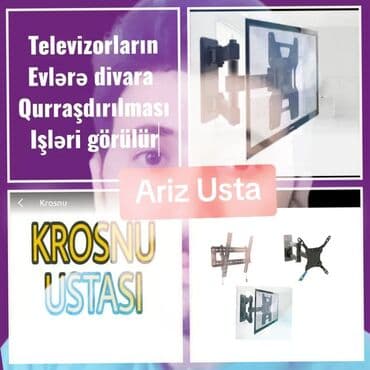 Аренда квартир: Televizor ustası Televizorların divara qurraşdırılması Köhne — 2