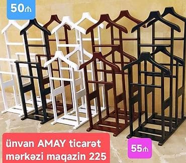 ev saatleri: Taxta geyim asılqanları – ev və ofis üçün praktik təşkilat həlli — 1