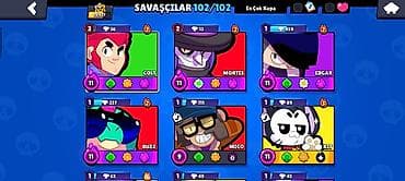 nerd taxta oyunu: Brawl Stars hesabı – tam dolu və prestijli - Kupa: 76 927 - Prestij — 6