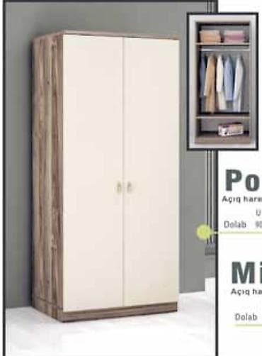 qedim mebel: İkiqapılı geyim dolabı Fabrik istehsalı mebellərin topdan qiymətlə — 1