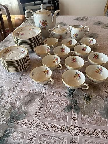 Çay dəsti, rəng - Ağ, Farfor, Almaniya