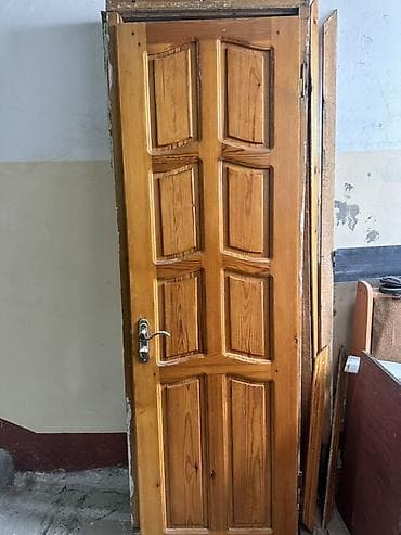 taxta qapi sekilleri: Taxta otaq qapısı (karkaslı komplett) - Material: təbii ağac — 2