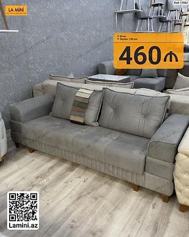 Məhsul: Divan Kod: 12563 - Ölçü: 230 sm - Rəng: boz tonlarında
