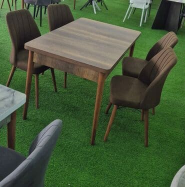 Masa və oturacaq dəstləri: Mətbəx üçün, Yeni, Açılan, Dördbucaq masa, 4 stul — 6