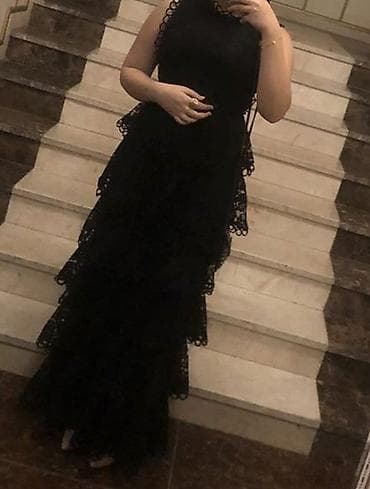 Qara ziyafət donu - Rəng: qara - Model: maxi uzunluqda, qolsuz — 1