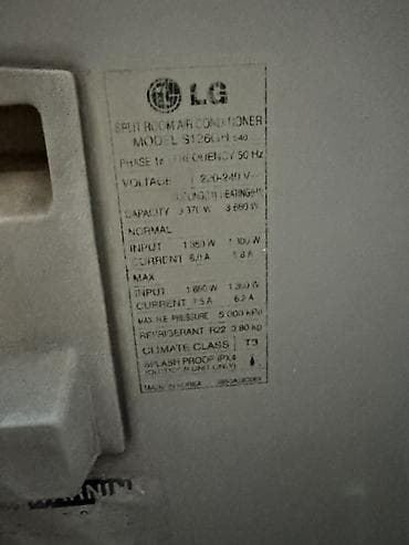 kransteyn: Lg Gold 40-45 kvadratlıq,12000 btu Səliqəli istifadə olunub.Divardan — 2