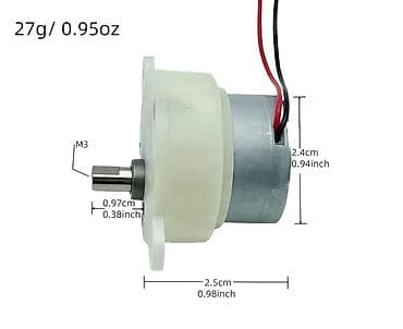 qapi ve pencere: 1–12V DC mikro reduktorlu motor Tətbiqlər: - İnkubator Pərdə/karniz — 3