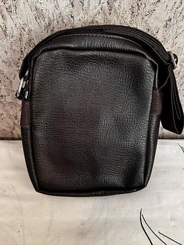 kişi geyim: Kişi üçün çiyin çantası – SHUN CHENG Tezedi - Rəng: qara - Material — 2