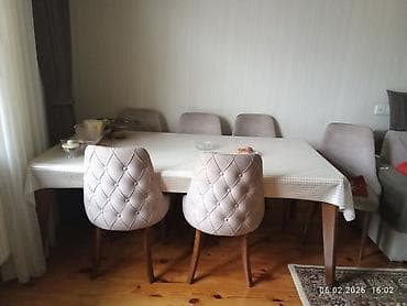 usdular: Qonaq otağı üçün, Açılmayan, Dördbucaq masa, 8 stul — 1