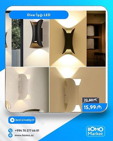 tripod lampa: Divar İşığı LED - Müasir dizayn: İki tərəfli işıq axını yaradan — 1