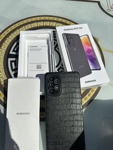 samsung soyuducu: Samsung Galaxy A73 5G, 128 GB, rəng - Boz, İki sim kartlı — 3