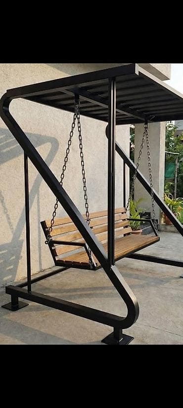 ev ucun yellencekler: Metall karkaslı bağ/balkon yelləncəyi – çardaqlı model - Güclü polad — 1