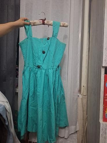 Turkuaz rəngli yay geyimi – M ölçü - Model: çiyin qayışı olan, yüngül — 1