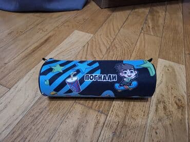 a4 kagiz qiymeti 2022: Uşaq üçün silindrik qələmqabı - Rəngarəng dizayn: qara-mavi fon — 1