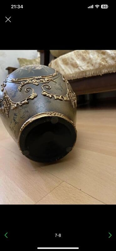 ваза напольная керамическая высокая: Tecili!Əla vəziyyətdə hündürlüyü 36 sm,diametri 13 sm olan — 2