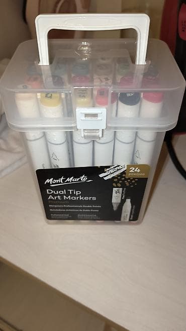 8 mart konvert: Mont Marte Dual Tip Art Markers – Premium, 24 rəngli dəst 2 dəfə — 1