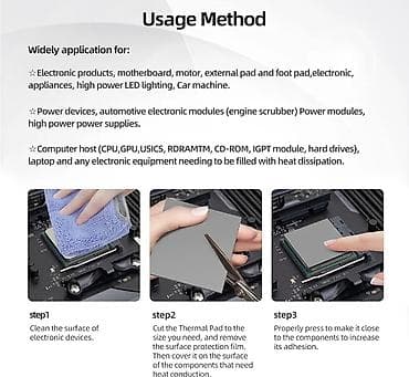 komputer klaviatura: CPU thermal pad Maxtor AP-14 120*120*1.0mm Maxtor AP-14, CPU və — 6