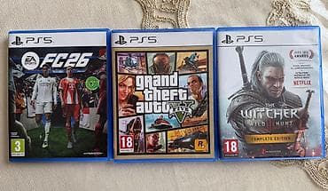 FC 26, GTA 5 və The whitcher diski satılır ps 5 üçün 3 ü birlikdə lalafo.az -da FC 26, GTA 5 və The whitcher diski satılır ps 5 üçün 3 ü birlikdə