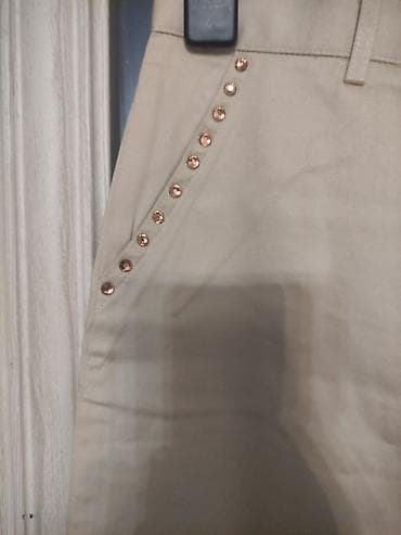 prada eynək: Qadın geyim dəsti – şifon bluz və denim görünümlü midi don - Bluz — 7