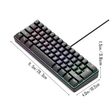 kompyuter alisi: RGB işıqlandırmalı qara rəngli klaviatura. Bu klaviatura kompakt — 1