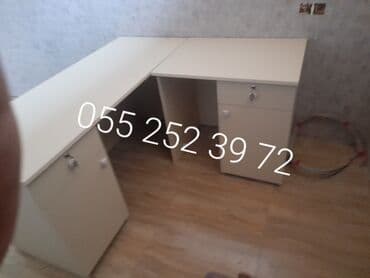 угловой офисный стол: Ofis masları isdlinən ölçdə isdlnən rəgdə isdlinən dizayı sifrişlər — 4