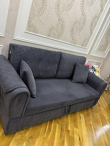 İki funksiyalı yumşaq divan – çıxarılan alt hissə ilə - Rəng: tünd