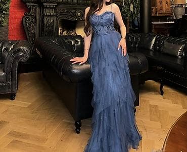 ag etek: Zərif axşam/libas kolleksiyası - Model 1: Ağ korset üstü + gümüşü — 2