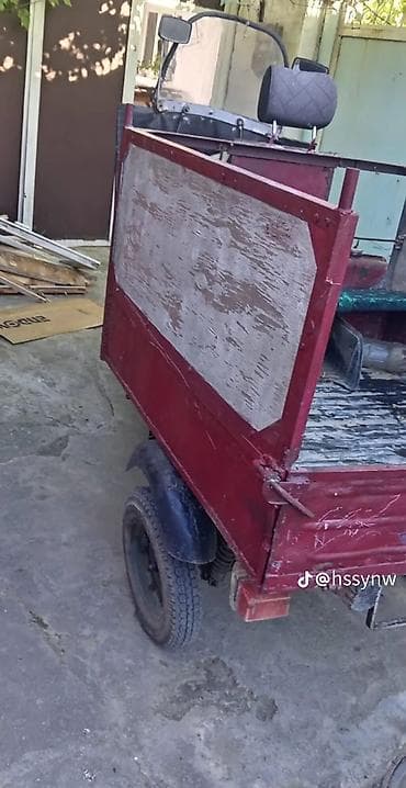 quad: Yükdaşıma üçün 3 təkərli motorlu arabə (trisikl). - Gövdə: metal — 3