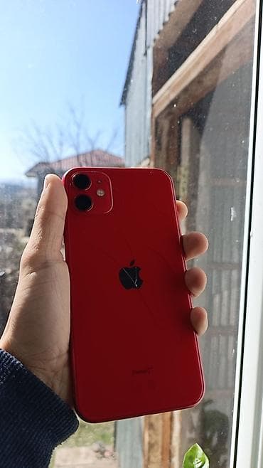 IPhone 11, 64 GB, Qırmızı, Simsiz şarj, Face ID