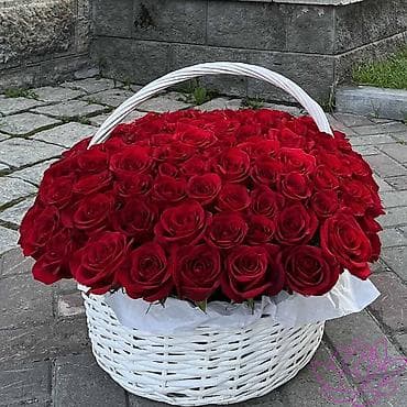 🔴 101 Qızılgul ad yazılması ilə birgə Səbət - 155₼ Orta ölçulü (2ci lalafo.az -da 🔴 101 Qızılgul ad yazılması ilə birgə Səbət - 155₼ Orta ölçulü (2ci