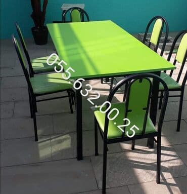 bağça üçün: Mətbəx üçün, Yeni, Açılmayan, Dördbucaq masa, 4 stul — 14