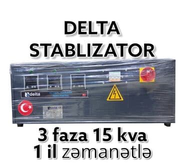 Yeni, Ev üçün, 3 faza, Gərginliy stabilizatoru, 220/380 V, Pulsuz çatdırılma, Rayonlara çatdırılma, Kredit var