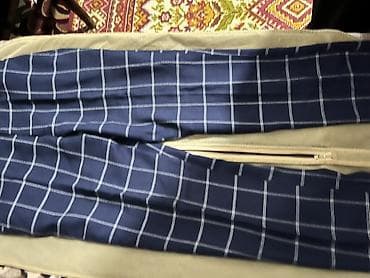 palt: Kişi kostyum dəsti – 3 parça - Rəng: tünd göy - Naxış: iri kvadratlı — 3