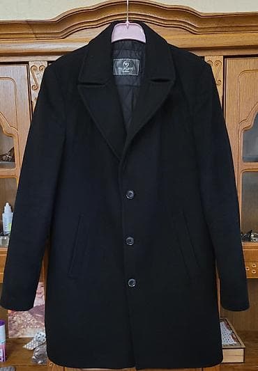 PALMONTE Exclusive kişi palto - Rəng: qara - Model: klassik, dizə