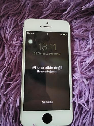 ayfon satilir: IPhone 5s, 16 GB, Gümüşü, Barmaq izi — 1