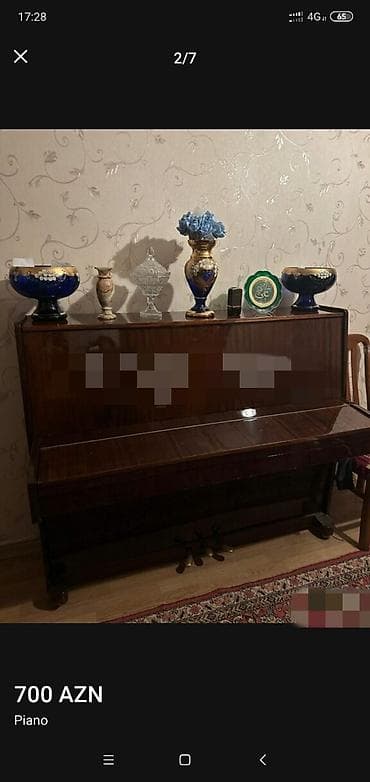 Akustik pianino – upright tipli, klassik tünd qəhvəyi (maun effekti)