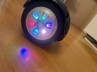 Elektrik nəqliyyatı: LED işıqlı hoverboard (öz-özünü balanslayan skuter) - Korpus: qara — 3