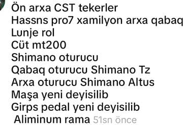 велотренажер купить в баку: Ön arxa cst. Tekerler Lunje rul Cüt Shimano mt200 Hassns xamilyon — 2