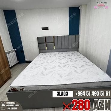 kravati: Yeni, İkinəfərlik çarpayı, Bazasız, Matras ilə, Siyirməsiz, Azərbaycan — 1