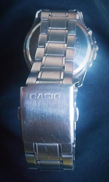 kişi bot: İşlənmiş, Qol saatı, Casio, rəng - Gümüşü — 4