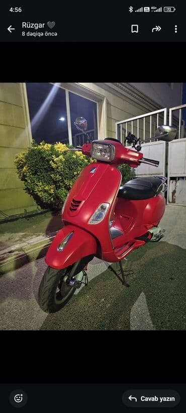 oturacaqları: Vespa üslublu şəhər skuterinin satışı Xüsusiyyətlər: - Rəng: mat — 2