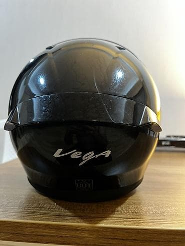 nnb moto: Vega tam üzlü motosiklet dəbilqəsi - Rəng: qara, parlaq örtük - Ön — 4