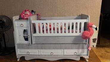 Oğlan və qız üçün, Yeni, Dördbucaq, Beşik, Dəstsiz, Matras ilə, Yellənmə mexanizmsiz — 1